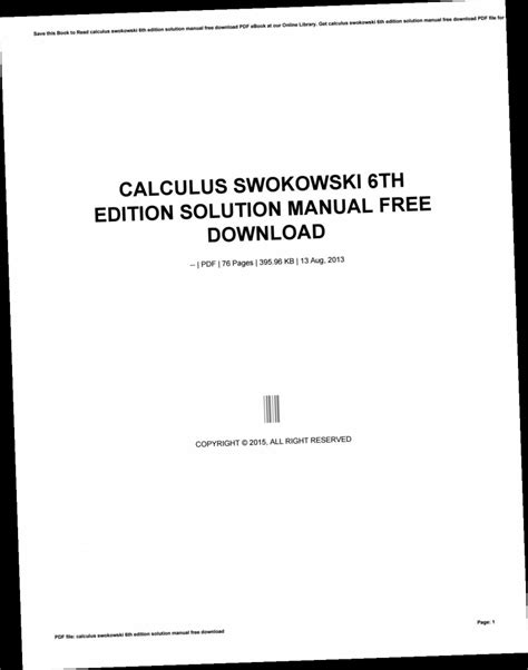 Read Online Swokowski Calculus Solution Manual Pdf Free Download 