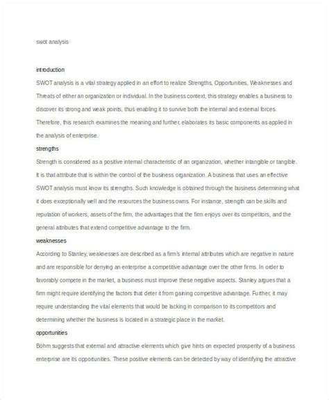 Read Swot Analysis Example Paper 