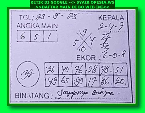 SYAIR KODE HK - Kode Syair Togel Hari Ini - Forum Syair Togel Terlengkap