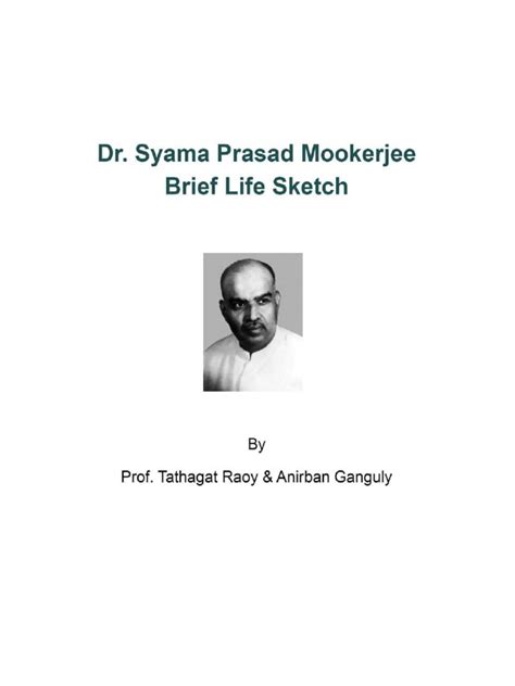 syama prasad mookerjee biography sample