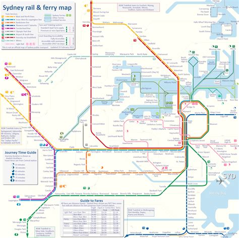 Sydney Rail Network Map