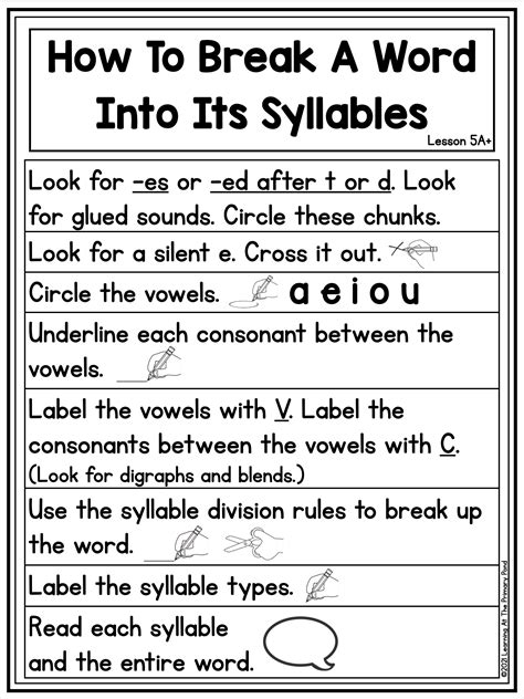 Syllable Worksheets Breaking Words Into Syllables 2nd Grade Syllable Worksheet - 2nd Grade Syllable Worksheet