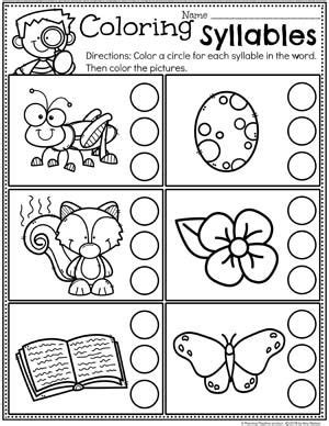 Syllables Worksheets Planning Playtime Syllables Worksheets Kindergarten - Syllables Worksheets Kindergarten