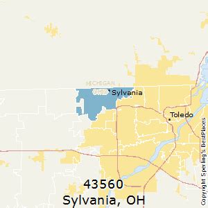 sylvania ohio zip code