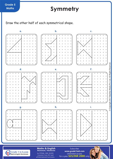 Symmetry Grade 6 Worksheets Symmetry Worksheets Grade 6 - Symmetry Worksheets Grade 6