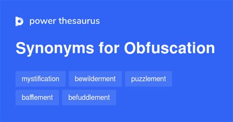 Synonym For Obfuscation