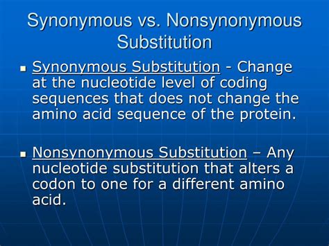Synonymous Substitution