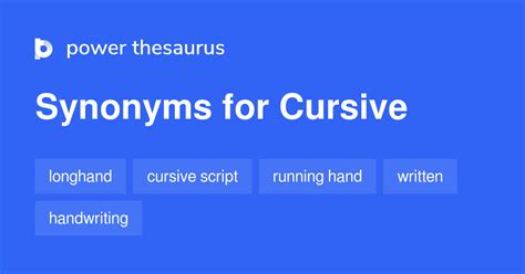 Synonyms For Cursive Thesaurus Net Cursive Writing Words - Cursive Writing Words