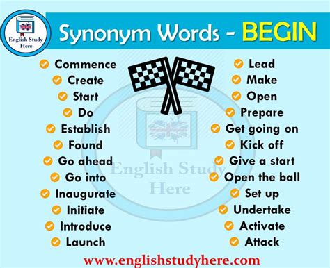 Synonyms For To Begin