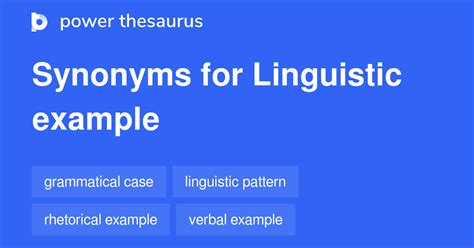 Synonyms Of Linguistic