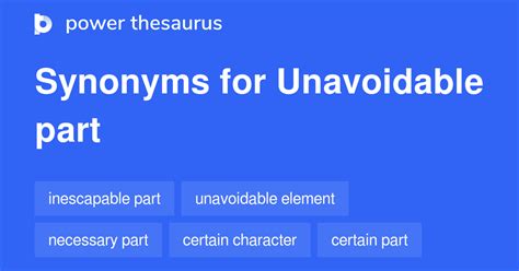 Synonyms Of Unavoidable