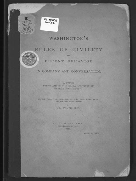 Synopsis Of Rules Of Civility