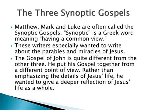 Synoptic Gospels Definition