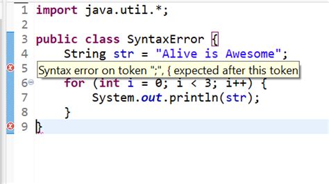syntax error on token expected javascript