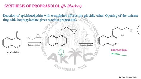 Synthesis Of Propranolol