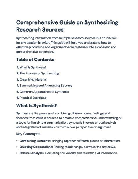 synthesizing research a guide for literature revie