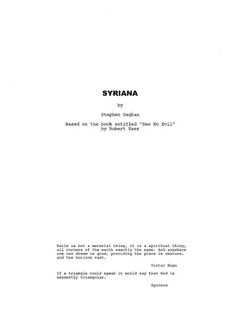Read Online Syriana Screenplay User Guide 