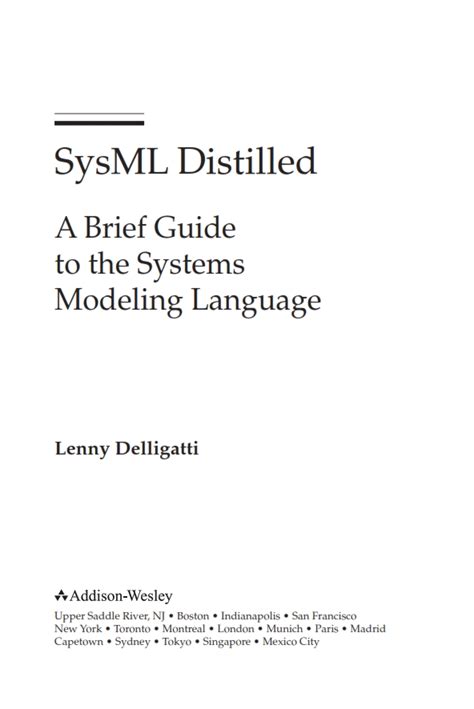 Sysml Distilled A Brief Guide To The Systems Modeling Language