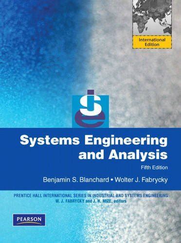 System Engineering Analysis Blanchard Fabrycky