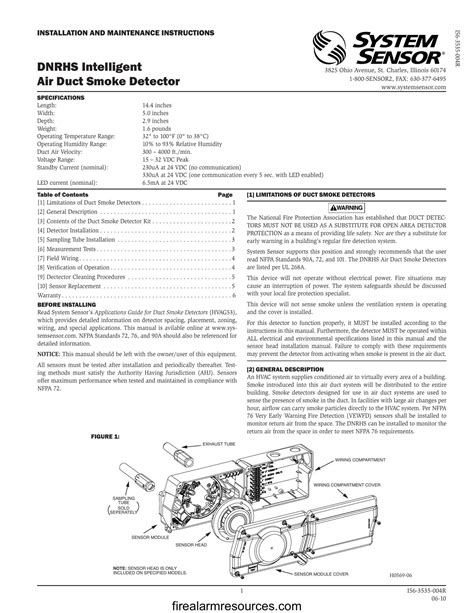 System Sensor Dnr Manual