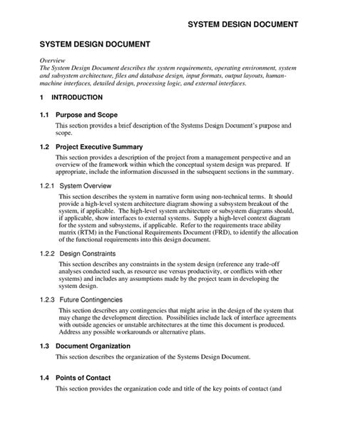 Full Download System Design Document Example 