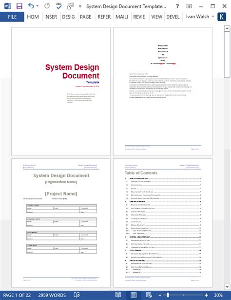 Read Online System Design Document Template 