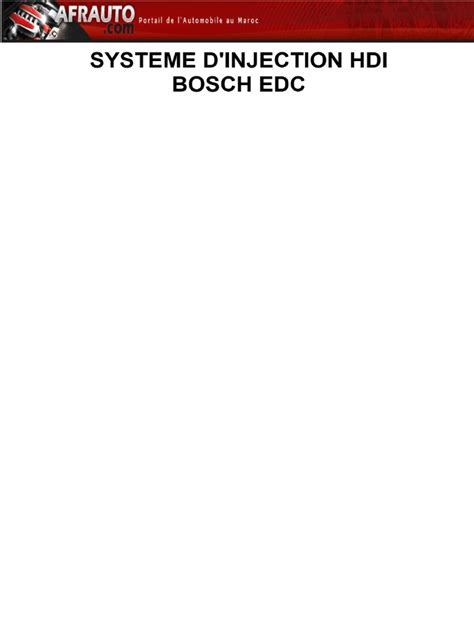 Systeme Dinjection Hdi Bosch Edc 16 C3 Pour Moteur Dv4td