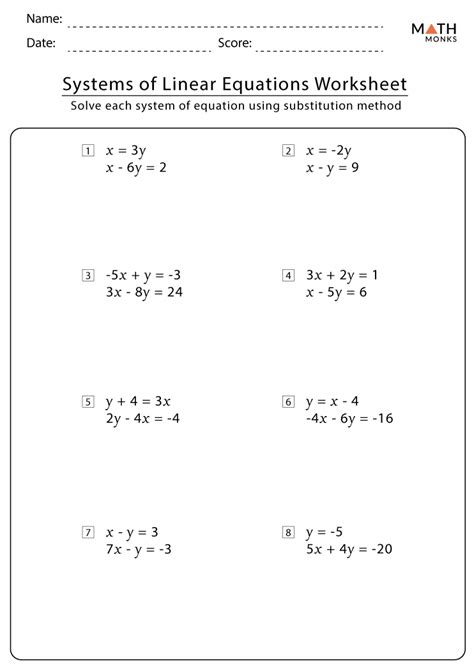 Systems Of Linear Equations Worksheets And Answer Keys Solving Linear Equations Worksheet Answer Key - Solving Linear Equations Worksheet Answer Key