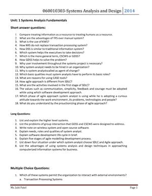 Download Systems Analysis And Design Multiple Choice Questions 