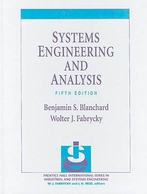 Download Systems Engineering Analysis 5Th Edition Benjamin 