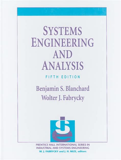 Full Download Systems Engineering And Analysis Blanchard 