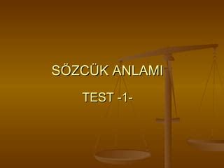 Sözcük Türleri Test