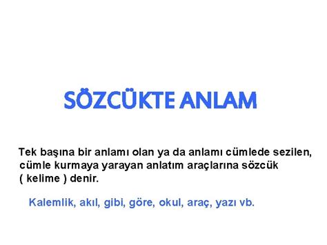 Sözcükte Anlam Pdf