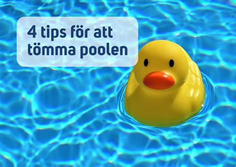 tömma poolvatten