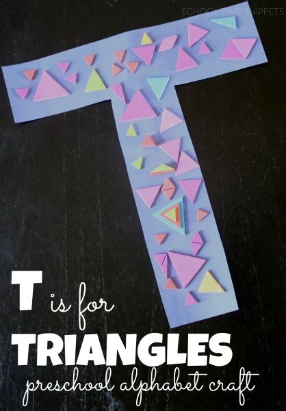 T Is For Triangles Letter Craft School Time Letter T Is For - Letter T Is For