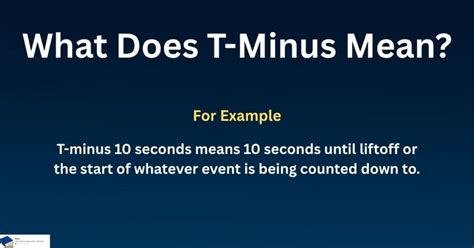 T Minus Meaning