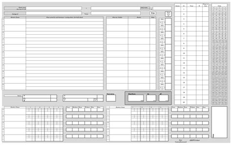 t20 cricket score sheet