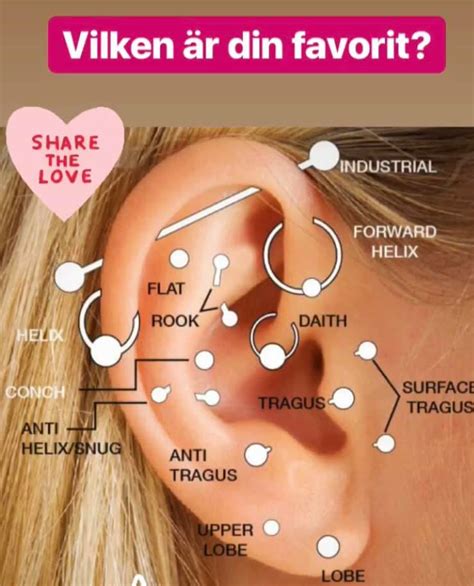 ta ut piercing i örat