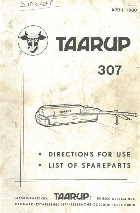 taarup 307 manual
