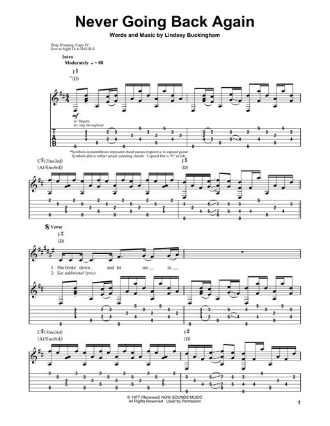 tab for never going back again
