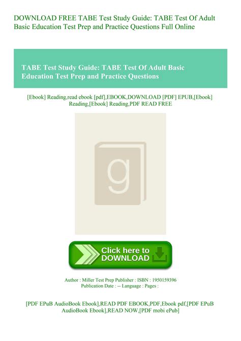 Read Online Tabe Test Study Guide Free 