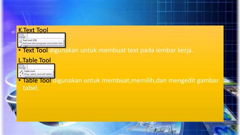 Table Tool Digunakan Untuk