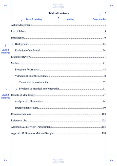 Full Download Table Of Contents For Apa Paper 
