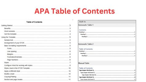 Full Download Table Of Contents For Apa Paper 