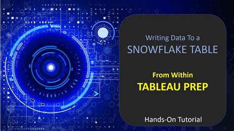 Tableau Prep Write To Snowflake