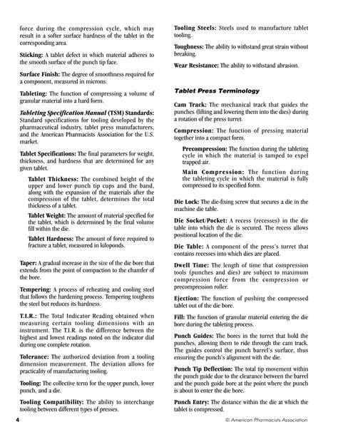 Download Tableting Specification Manual 