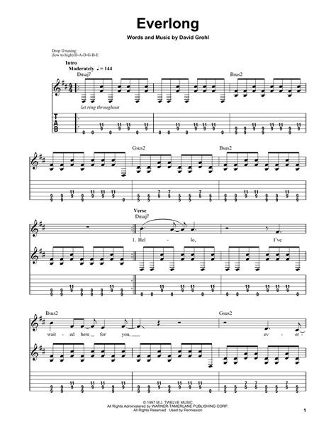Tabs For Everlong