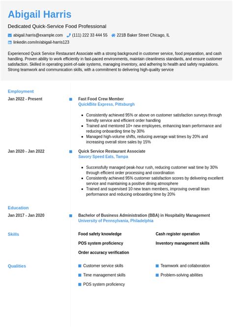 taco bell experience resume