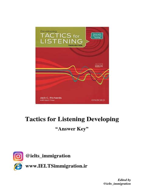 Tactics For Listening Answer