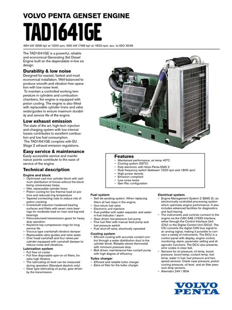 tad1641ge volvo penta